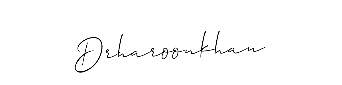 You should practise on your own different ways (Allison_Script) to write your name (Drharoonkhan) in signature. don't let someone else do it for you. Drharoonkhan signature style 2 images and pictures png