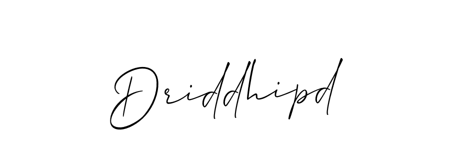 Allison_Script is a professional signature style that is perfect for those who want to add a touch of class to their signature. It is also a great choice for those who want to make their signature more unique. Get Driddhipd name to fancy signature for free. Driddhipd signature style 2 images and pictures png