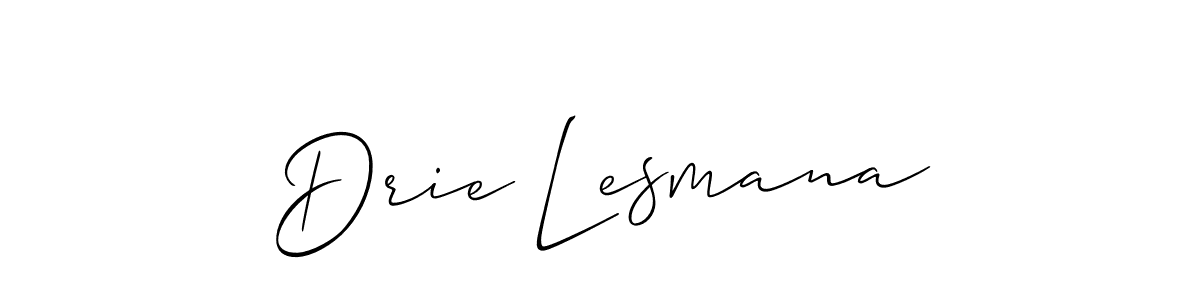 How to make Drie Lesmana signature? Allison_Script is a professional autograph style. Create handwritten signature for Drie Lesmana name. Drie Lesmana signature style 2 images and pictures png