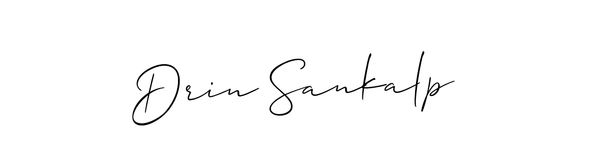 Also we have Drin Sankalp name is the best signature style. Create professional handwritten signature collection using Allison_Script autograph style. Drin Sankalp signature style 2 images and pictures png