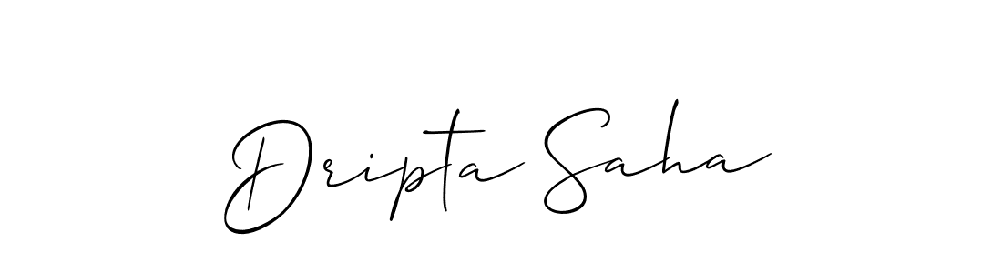 Make a short Dripta Saha signature style. Manage your documents anywhere anytime using Allison_Script. Create and add eSignatures, submit forms, share and send files easily. Dripta Saha signature style 2 images and pictures png