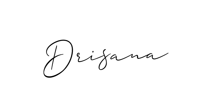 How to make Drisana signature? Allison_Script is a professional autograph style. Create handwritten signature for Drisana name. Drisana signature style 2 images and pictures png
