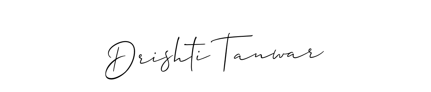 You should practise on your own different ways (Allison_Script) to write your name (Drishti Tanwar) in signature. don't let someone else do it for you. Drishti Tanwar signature style 2 images and pictures png