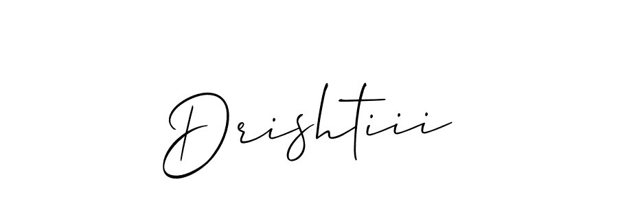 It looks lik you need a new signature style for name Drishtiii. Design unique handwritten (Allison_Script) signature with our free signature maker in just a few clicks. Drishtiii signature style 2 images and pictures png