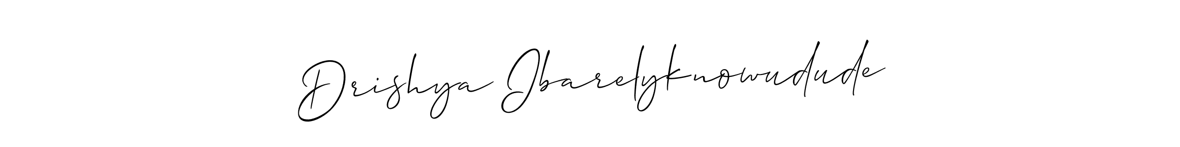 Drishya Ibarelyknowudude stylish signature style. Best Handwritten Sign (Allison_Script) for my name. Handwritten Signature Collection Ideas for my name Drishya Ibarelyknowudude. Drishya Ibarelyknowudude signature style 2 images and pictures png
