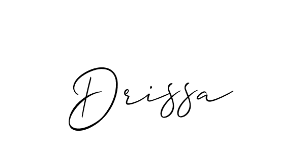 Allison_Script is a professional signature style that is perfect for those who want to add a touch of class to their signature. It is also a great choice for those who want to make their signature more unique. Get Drissa name to fancy signature for free. Drissa signature style 2 images and pictures png