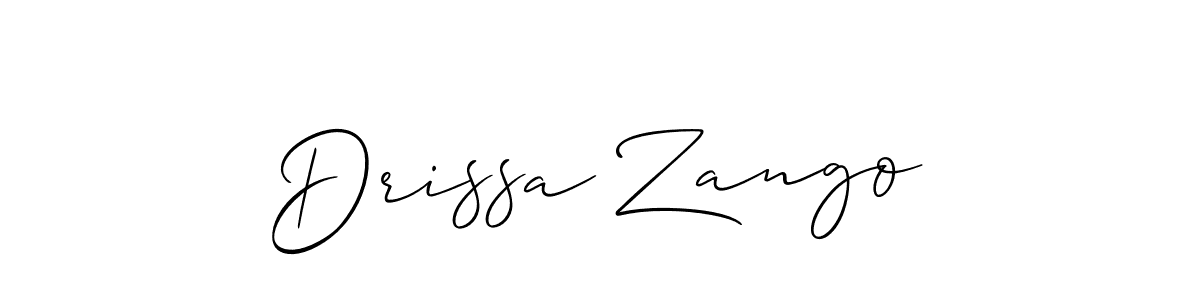 Use a signature maker to create a handwritten signature online. With this signature software, you can design (Allison_Script) your own signature for name Drissa Zango. Drissa Zango signature style 2 images and pictures png