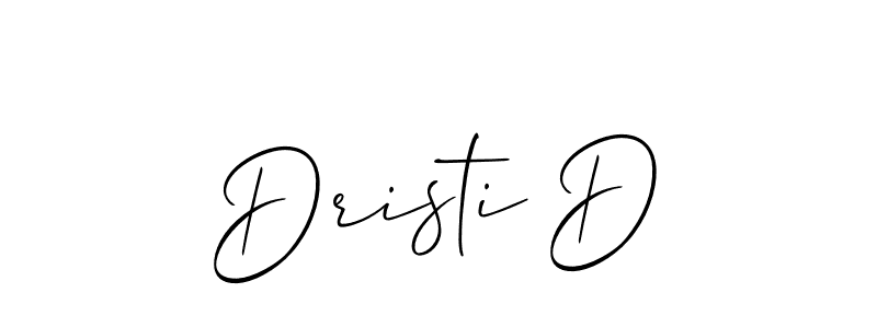 The best way (Allison_Script) to make a short signature is to pick only two or three words in your name. The name Dristi D include a total of six letters. For converting this name. Dristi D signature style 2 images and pictures png