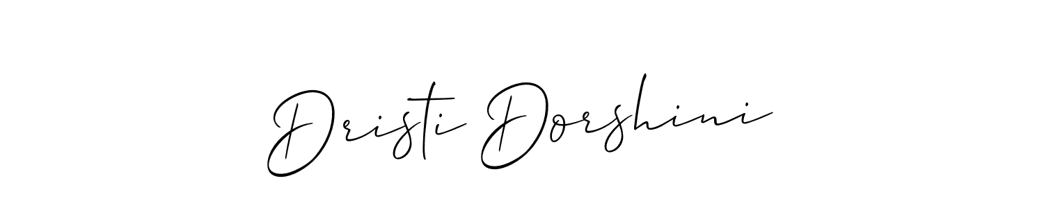 How to make Dristi Dorshini name signature. Use Allison_Script style for creating short signs online. This is the latest handwritten sign. Dristi Dorshini signature style 2 images and pictures png
