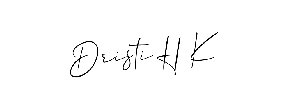 Create a beautiful signature design for name Dristi H K. With this signature (Allison_Script) fonts, you can make a handwritten signature for free. Dristi H K signature style 2 images and pictures png