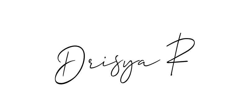 Make a beautiful signature design for name Drisya R. Use this online signature maker to create a handwritten signature for free. Drisya R signature style 2 images and pictures png