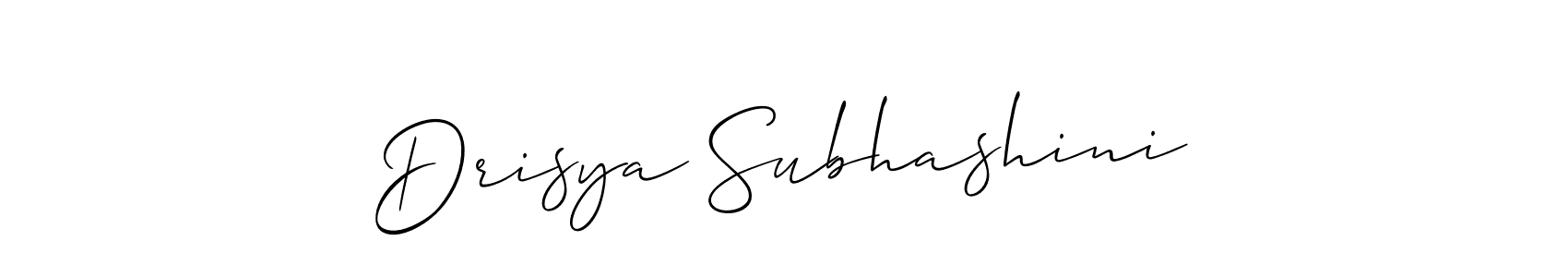 Make a beautiful signature design for name Drisya Subhashini. Use this online signature maker to create a handwritten signature for free. Drisya Subhashini signature style 2 images and pictures png