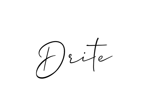 How to make Drite signature? Allison_Script is a professional autograph style. Create handwritten signature for Drite name. Drite signature style 2 images and pictures png