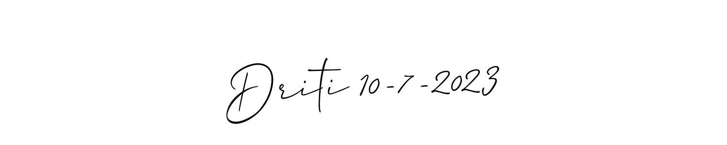 Similarly Allison_Script is the best handwritten signature design. Signature creator online .You can use it as an online autograph creator for name Driti 10-7-2023. Driti 10-7-2023 signature style 2 images and pictures png