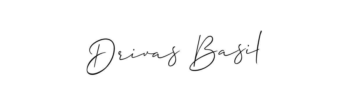 How to Draw Drivas Basil signature style? Allison_Script is a latest design signature styles for name Drivas Basil. Drivas Basil signature style 2 images and pictures png