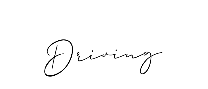 Allison_Script is a professional signature style that is perfect for those who want to add a touch of class to their signature. It is also a great choice for those who want to make their signature more unique. Get Driving name to fancy signature for free. Driving signature style 2 images and pictures png