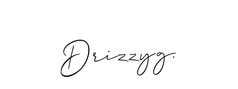 Make a beautiful signature design for name Drizzyg.. With this signature (Allison_Script) style, you can create a handwritten signature for free. Drizzyg. signature style 2 images and pictures png