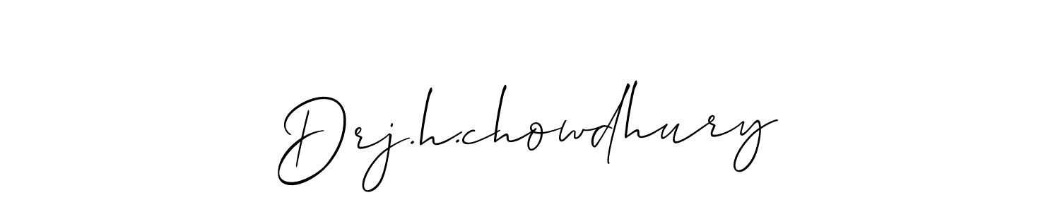 Use a signature maker to create a handwritten signature online. With this signature software, you can design (Allison_Script) your own signature for name Drj.h.chowdhury. Drj.h.chowdhury signature style 2 images and pictures png