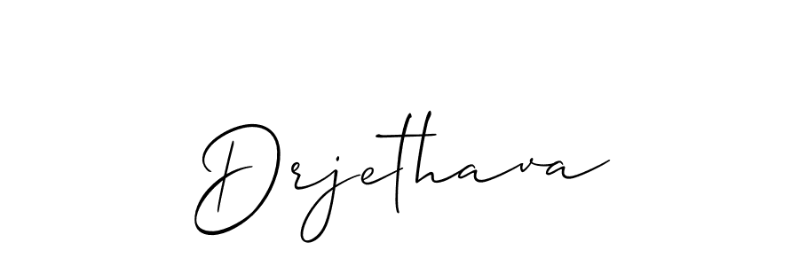 Create a beautiful signature design for name Drjethava. With this signature (Allison_Script) fonts, you can make a handwritten signature for free. Drjethava signature style 2 images and pictures png