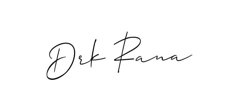 Allison_Script is a professional signature style that is perfect for those who want to add a touch of class to their signature. It is also a great choice for those who want to make their signature more unique. Get Drk Rana name to fancy signature for free. Drk Rana signature style 2 images and pictures png
