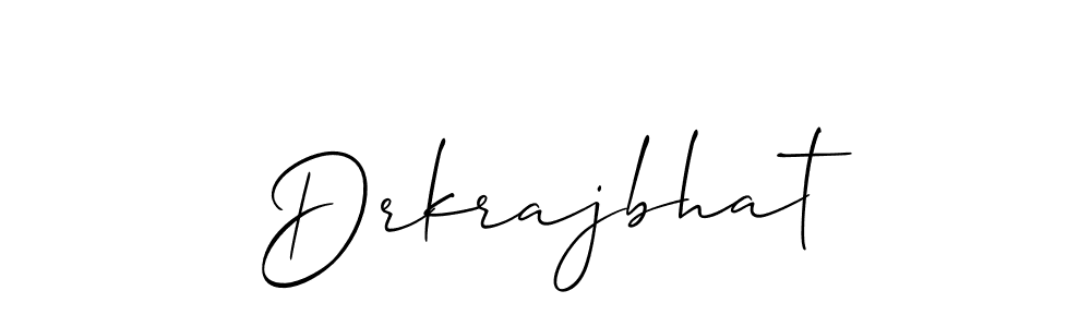 How to make Drkrajbhat name signature. Use Allison_Script style for creating short signs online. This is the latest handwritten sign. Drkrajbhat signature style 2 images and pictures png