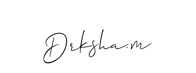 Also You can easily find your signature by using the search form. We will create Drksha.m name handwritten signature images for you free of cost using Allison_Script sign style. Drksha.m signature style 2 images and pictures png