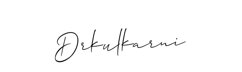 Design your own signature with our free online signature maker. With this signature software, you can create a handwritten (Allison_Script) signature for name Drkulkarni. Drkulkarni signature style 2 images and pictures png