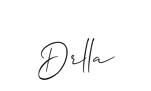 How to make Drlla signature? Allison_Script is a professional autograph style. Create handwritten signature for Drlla name. Drlla signature style 2 images and pictures png
