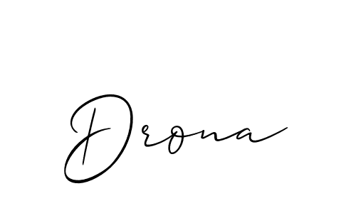 How to make Drona signature? Allison_Script is a professional autograph style. Create handwritten signature for Drona name. Drona signature style 2 images and pictures png