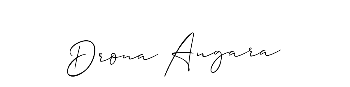 It looks lik you need a new signature style for name Drona Angara. Design unique handwritten (Allison_Script) signature with our free signature maker in just a few clicks. Drona Angara signature style 2 images and pictures png