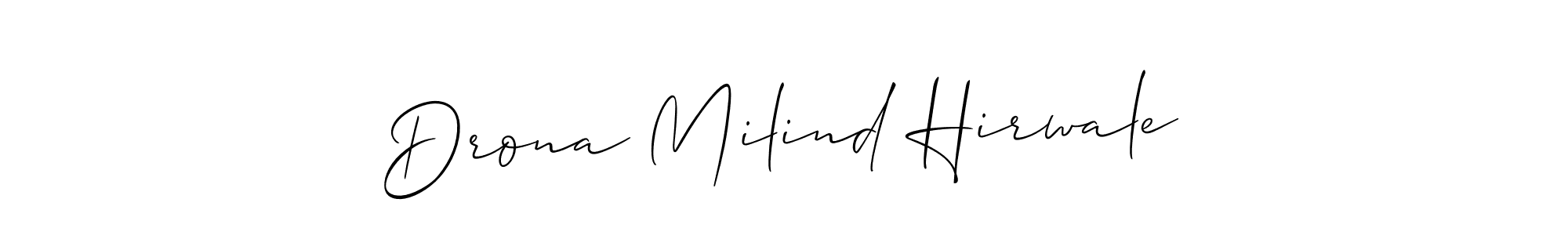 Best and Professional Signature Style for Drona Milind Hirwale. Allison_Script Best Signature Style Collection. Drona Milind Hirwale signature style 2 images and pictures png