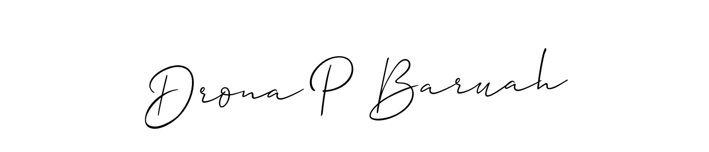 Also You can easily find your signature by using the search form. We will create Drona P Baruah name handwritten signature images for you free of cost using Allison_Script sign style. Drona P Baruah signature style 2 images and pictures png