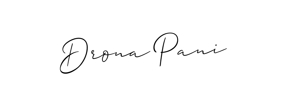 if you are searching for the best signature style for your name Drona Pani. so please give up your signature search. here we have designed multiple signature styles  using Allison_Script. Drona Pani signature style 2 images and pictures png