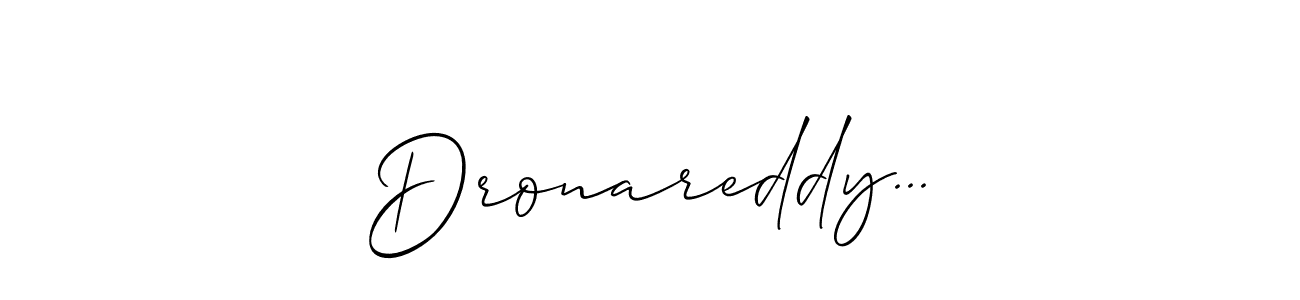 Also You can easily find your signature by using the search form. We will create Dronareddy... name handwritten signature images for you free of cost using Allison_Script sign style. Dronareddy... signature style 2 images and pictures png