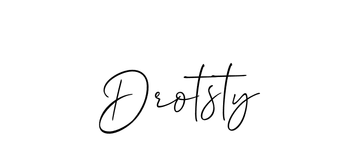Best and Professional Signature Style for Drotsty. Allison_Script Best Signature Style Collection. Drotsty signature style 2 images and pictures png
