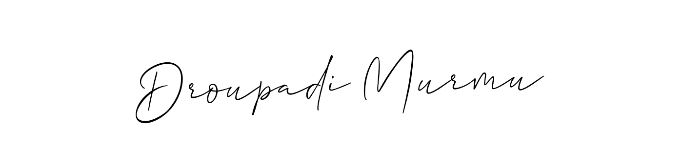 You should practise on your own different ways (Allison_Script) to write your name (Droupadi Murmu) in signature. don't let someone else do it for you. Droupadi Murmu signature style 2 images and pictures png