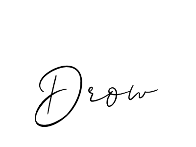 Allison_Script is a professional signature style that is perfect for those who want to add a touch of class to their signature. It is also a great choice for those who want to make their signature more unique. Get Drow name to fancy signature for free. Drow signature style 2 images and pictures png