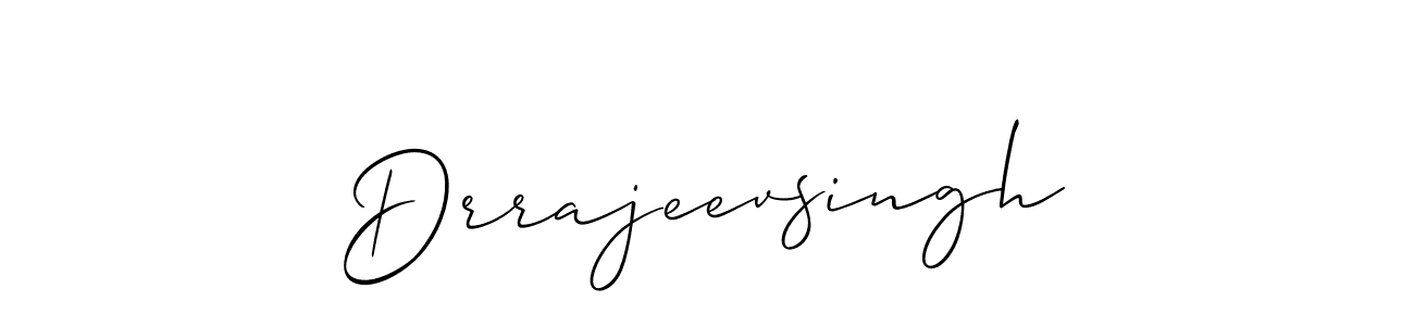 The best way (Allison_Script) to make a short signature is to pick only two or three words in your name. The name Drrajeevsingh include a total of six letters. For converting this name. Drrajeevsingh signature style 2 images and pictures png