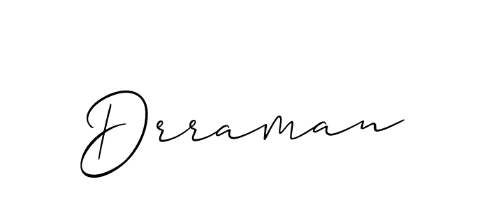 Drraman stylish signature style. Best Handwritten Sign (Allison_Script) for my name. Handwritten Signature Collection Ideas for my name Drraman. Drraman signature style 2 images and pictures png