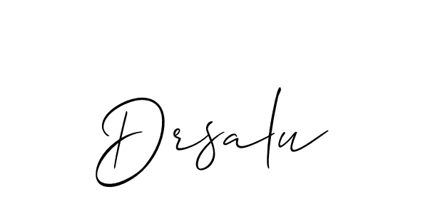 Make a short Drsalu signature style. Manage your documents anywhere anytime using Allison_Script. Create and add eSignatures, submit forms, share and send files easily. Drsalu signature style 2 images and pictures png