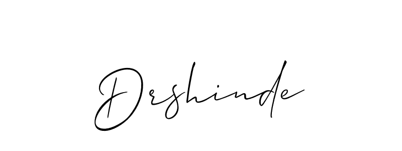 Also You can easily find your signature by using the search form. We will create Drshinde name handwritten signature images for you free of cost using Allison_Script sign style. Drshinde signature style 2 images and pictures png