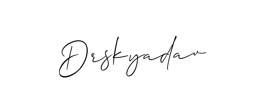 How to Draw Drskyadav signature style? Allison_Script is a latest design signature styles for name Drskyadav. Drskyadav signature style 2 images and pictures png