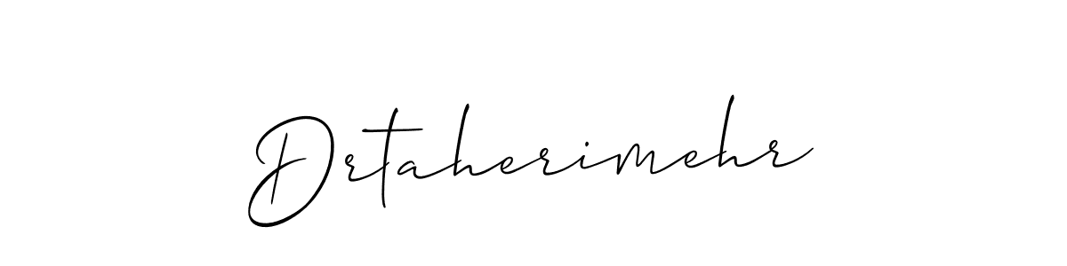 Use a signature maker to create a handwritten signature online. With this signature software, you can design (Allison_Script) your own signature for name Drtaherimehr. Drtaherimehr signature style 2 images and pictures png