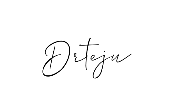Create a beautiful signature design for name Drteju. With this signature (Allison_Script) fonts, you can make a handwritten signature for free. Drteju signature style 2 images and pictures png