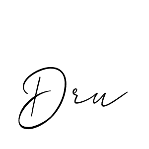 if you are searching for the best signature style for your name Dru. so please give up your signature search. here we have designed multiple signature styles  using Allison_Script. Dru signature style 2 images and pictures png