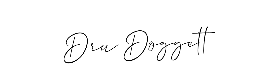 Also You can easily find your signature by using the search form. We will create Dru Doggett name handwritten signature images for you free of cost using Allison_Script sign style. Dru Doggett signature style 2 images and pictures png