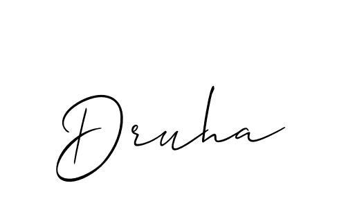 How to Draw Druha signature style? Allison_Script is a latest design signature styles for name Druha. Druha signature style 2 images and pictures png