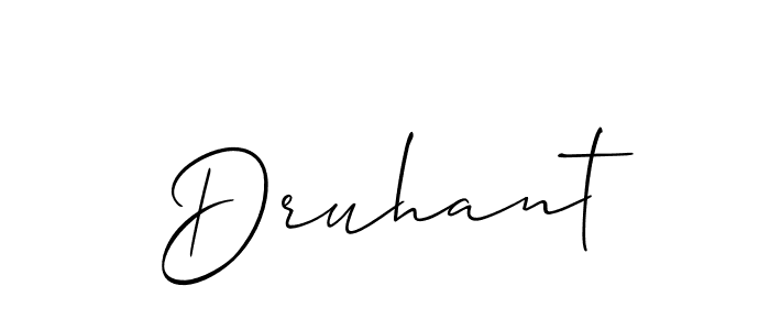 Best and Professional Signature Style for Druhant. Allison_Script Best Signature Style Collection. Druhant signature style 2 images and pictures png
