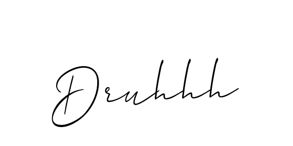 The best way (Allison_Script) to make a short signature is to pick only two or three words in your name. The name Druhhh include a total of six letters. For converting this name. Druhhh signature style 2 images and pictures png