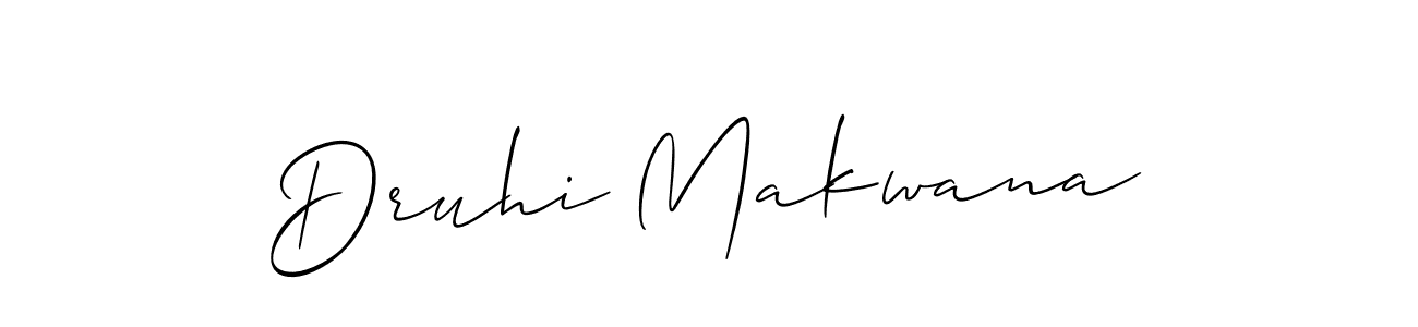 How to Draw Druhi Makwana signature style? Allison_Script is a latest design signature styles for name Druhi Makwana. Druhi Makwana signature style 2 images and pictures png